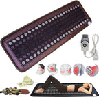 HAILM Far Infrared Heating Pad Automatic Thermostat Far Infrared Jade Amethyst Heat Stone Mat for Full Body, Tourmaline Heating Pads, Infrared Heat Therapy, Adjustable Temperature,60x150cm