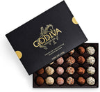 Godiva Signature Truffle Gift Box, Belgian Dark and Milk Chocolates with Ganache Center, Gourmet Gift for Birthdays, Holidays, Kosher, 24 Pc