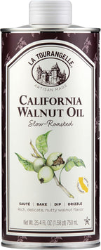 La Tourangelle, Roasted Walnut Oil, Plant-Based Source of Omega-3 Fatty Acid, Cooking, Baking, & Beauty, 25.4 Fl Oz