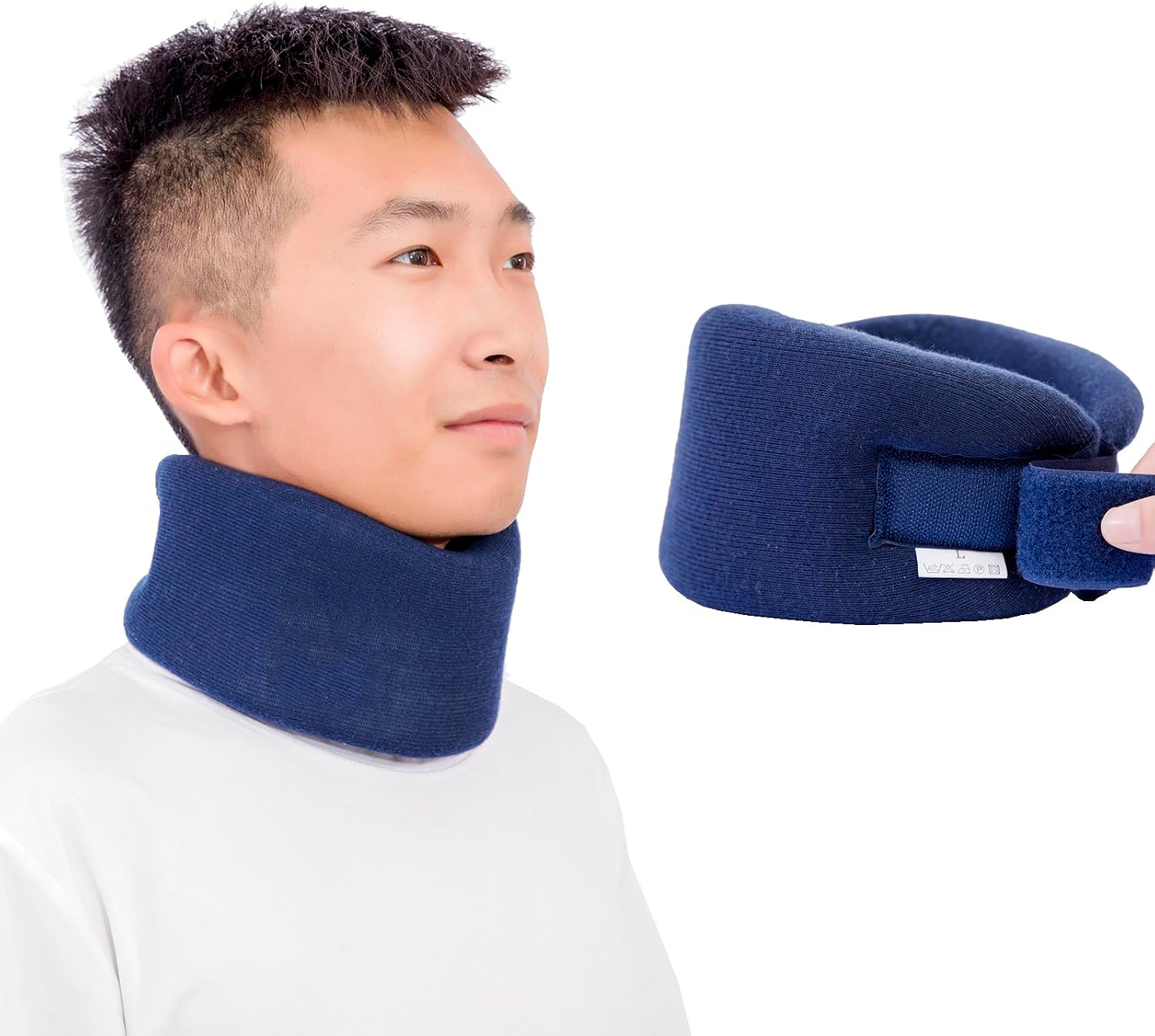 XL Neck Braces for Neck Pain and Support High-Density Comfort Cervical Collar for Vertebrae Stable and Aligned, Relieve Injury Spine Pressure – with 2-Pack Cover Sleeve