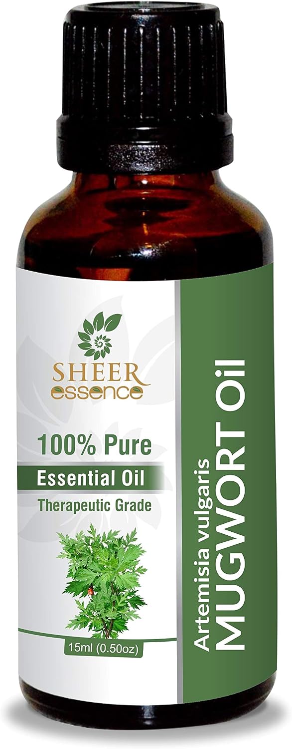 Mugwort Oil (Artemisia Vulgaris) Essential Oil 100% Pure Natural Undiluted Uncut Therapeutic Grade Oil 1.01 Fl.OZ