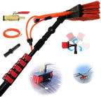 Water Fed Pole Kit, 3.6-11M Water Fed Telescopic Brush Cleaning Photovoltaic and Solar Panels Washing Set Equipment Extension Pole Cleaning for Trucks,20FT/6M