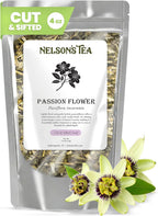 Nelson's Tea Passion Flower - Cut & Sifted Passiflora Incarnata, Herbal Flower with Fresh, Authentic Taste & Natural Loose Leaf Tea Flavoring for Traditional Use (4 oz)