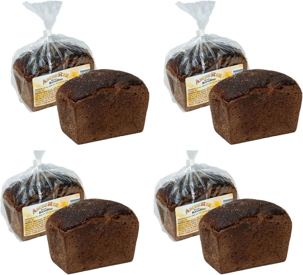 Lithuanian AmbeRye Borodinskiy Rye Bread - All Natural Whole Grain Imported Rye Bread, 10.6 oz/300 g - 4 Pack