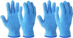 Evridwear Microfiber Dusting Gloves, Dusting Cleaning Glove for Plants, Blinds, Lamps and Small Hard to Reach Corners, 2 Pairs (Blue S/M)
