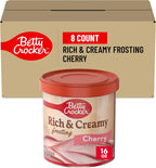 Betty Crocker Rich and Creamy Cherry Frosting, Gluten Free, 16 oz (Pack of 8)