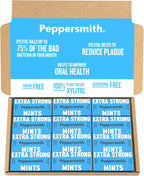 Peppersmith 100% Xylitol Mints, Eucalyptus and Fine English Peppermint, 15 g (Box of 12, Total 300 Mints)