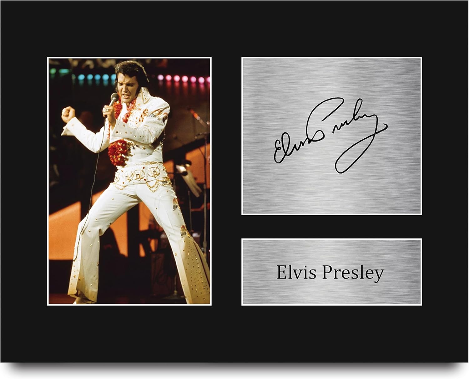 HWC Trading Elvis Presley Gifts USL Printed Signed Autograph Picture for Music Memorabilia Fans - US Letter Size