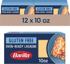 BARILLA Gluten Free Oven-Ready Lasagne, 10 Ounce (Pack of 12) - Non-GMO Gluten Free Pasta Made with Blend of Corn & Rice - Vegan Pasta