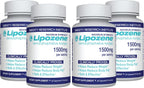 Lipozene Diet Pills - Weight Loss Supplement - 4 Bottles of 30 Capsules Each, a Total of 120 Capsules!