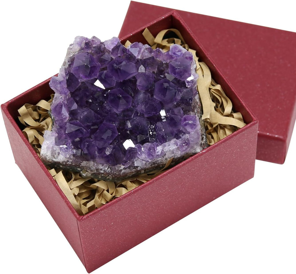 Natural Amethyst Crystal Stone, Meditation Aid, Energy Cleansing, Sleep & Stress Relief, Healing Crystals for Feng Shui Decor, Energy Healing Tool (0.5lb)
