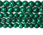 10MM 36PCS Green Malachite Spacer Loose Beads for Jewelry Making DIY Bracelet Necklace 1 Strand 15’’