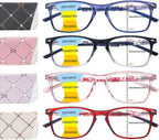 2 Pack Progressive Multifocus Reading Glasses Men and Women Computer Blue Light Blocking Anti Eyestrain Readers