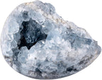 Rockcloud Natural Raw Blue Celestite Mineral Healing Crystal Cluster Geode Irregular Home Decoration Gemstone Specimen, 0.70-0.99 lb