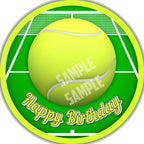 7.5x Inch Edible Cake Toppers – Tennis Themed Birthday Party Collection of Edible Cake Decorations