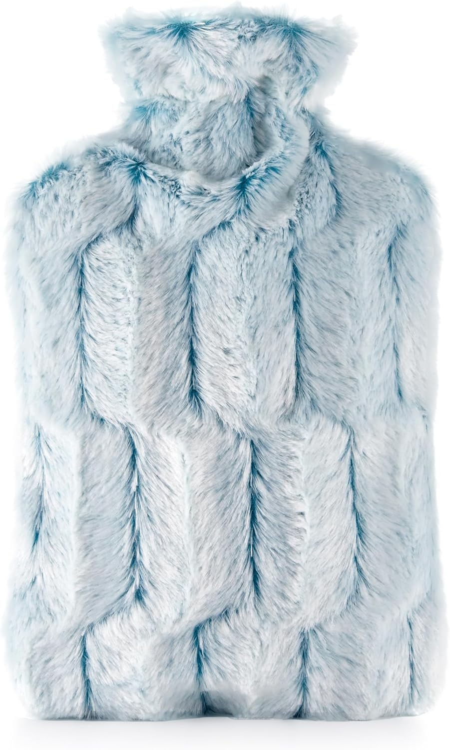 samply Hot Water Bottle - 2L Hot Water Bag with Furry Cover, Light Green