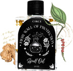 CIRCE Fiery Wall of Protection Spell Oil - for Security, Grounding & Boundaries- Add to Bath, Use in Rituals, Wear as Fragrance to Align w/Desires- Coconut Oil, Angelica Root & Black Pepper- 1/2oz