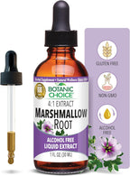 Botanic Choice Marshmallow Root Liquid Extract - Alcohol Free, Gluten Free, Traditional Throat and Respiratory Support 1 fl. oz.