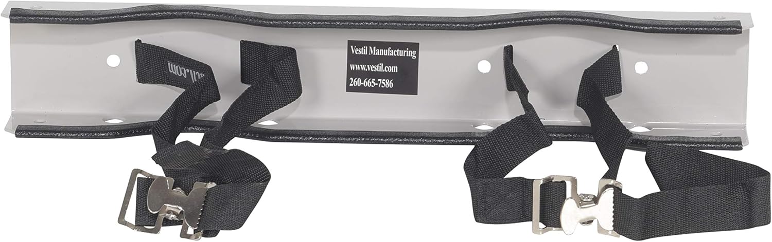 Vestil CB-W-2S Wall Mounted Bracket for 2 Cylinders, Steel,Silver
