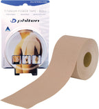 Phiten X30 Titanium Power Tape Roll - Water-Resistant Kinesiology Tape for Muscle, Knee, Shoulder and Joint Support - Professional Sports Therapeutic Athletic Kinesio Tape - Beige, 2” x 14.7’