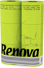Renova Green Toilet Paper 3-Ply -Ideal for Decorating Your Home or Office - Pack of 6 Compact Rolls- 140 Sheets - Eco-label Certified - Dermatologically Tested - Septic Safe - Sustainable & Soft.