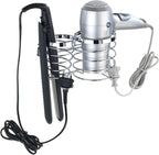 WENKO 22221100 Hair Dryer and Hair Straightener Holder Premium, Stainless Steel, 7.9 x 4.7 x 4.7 inch