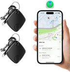 2 Pack Bluetooth Tracker Works with Apple Find My, Key Finder Locator with Sound, Anti-Lost Device for Wallet Keys iPhone, GPS Tracking Device for Kids Pets Luggage