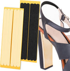 Neer 12 Pcs Sandal Heel Strap Cushion Strips for Women Liner Inserts Grips Foot Ankle Protectors Shoe Strips for Slingbacks, Loose Shoes Sandals, 3.78 x 0.24 Inches (Black and Beige)