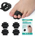 Hammer Toe Straightener for Women & Men - 4 Pcs Non-Slip Toe Splints Wraps, Hammer Toe Corrector Relief for Broken Toes, Crooked Toes & Overlapping Toes