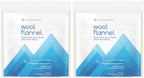 Home Health Wool Flannel - Small Size, 12" x 18" - 100% White Wool, Extra Thick Weave, Unbleached, No Synthetics, for Castor Oil Packs, Reusable - Cruelty-Free, Eco-Friendly (Pack of 2)