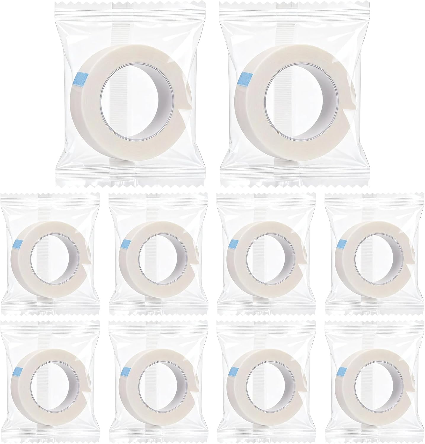 10 Rolls First Aid Tape, Non-Woven Surgical Tape for Wound Dressing, Hypoallergenic Breathable Medical Tape for Sensitive Skin, Easy Tear & Individually Wrapped Rolls for First Aid Kits