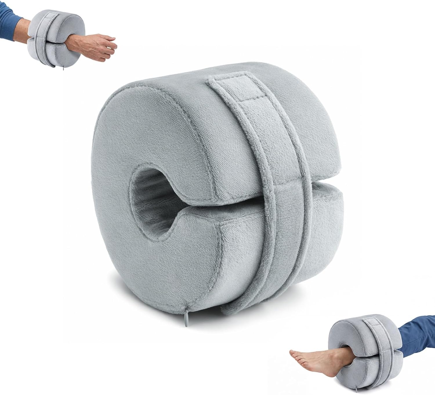 Foot Elevation Pillow, Ankle Pillow for Sleeping with High-Density Foam, Leg Support Pillow to Elevate Feet for Easy Use at Home, Space-Saving Design and Travel-Friendly, Washable Cover, Small 1PC