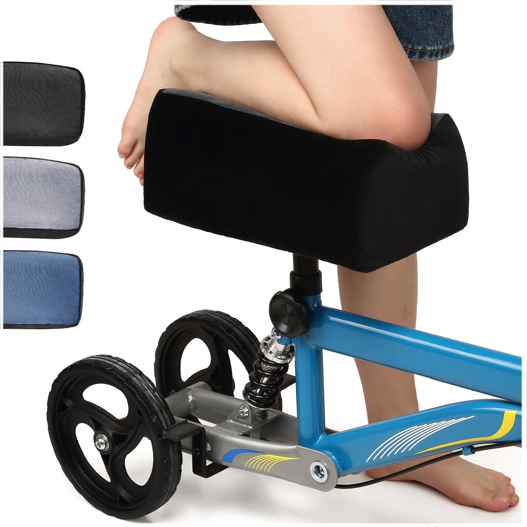 Knee Scooter Pad Cover - Soft and Comfortable Memory Foam Cushion, Walker Accessory for Knee Roller, Universal Fit