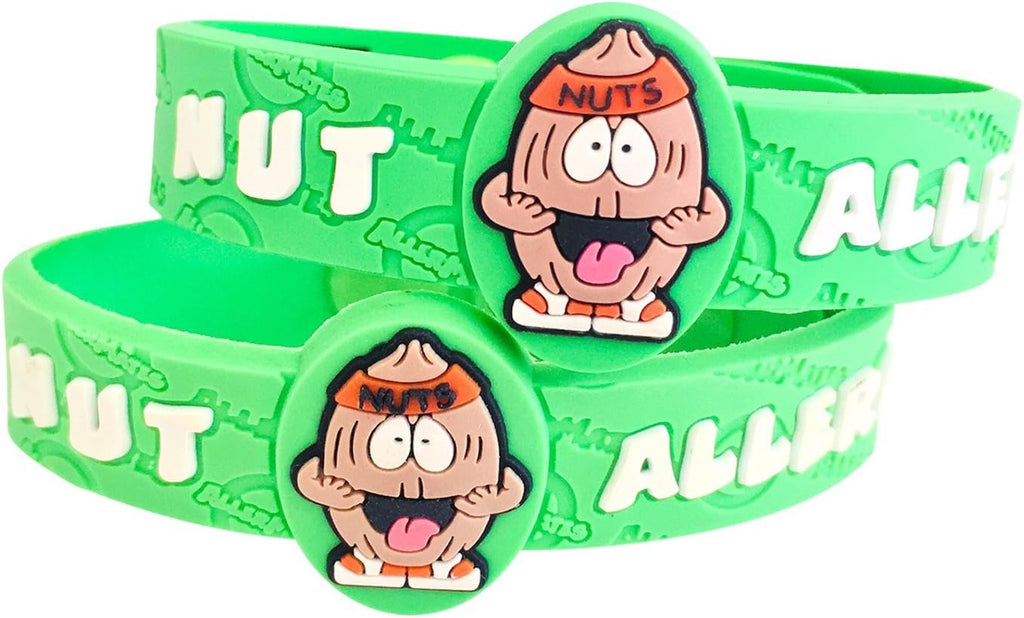 AllerMates Kids Medical Wristband - Tree Nut Children's Medic Alert Allergy Awareness Bracelet (2 Pack)