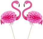 Flairs New York Happy Birthday Decorations Cup Cake Toppers Party Props (Pack of 2 Cup Cake Toppers, Flamingos)