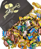 SweetGourmet Cremino Assorted Toffees, Arcor Soft Chewy Foil Wrapped Candy, 2-Pound Bag, Chocolate, Mint, Vanilla, Butter-cream, and Coffee