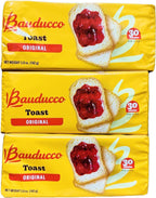 Bauducco Original Toast, Light Crispy Bread, 5 Oz Boxes, Breakfast Snack, 3 Pack