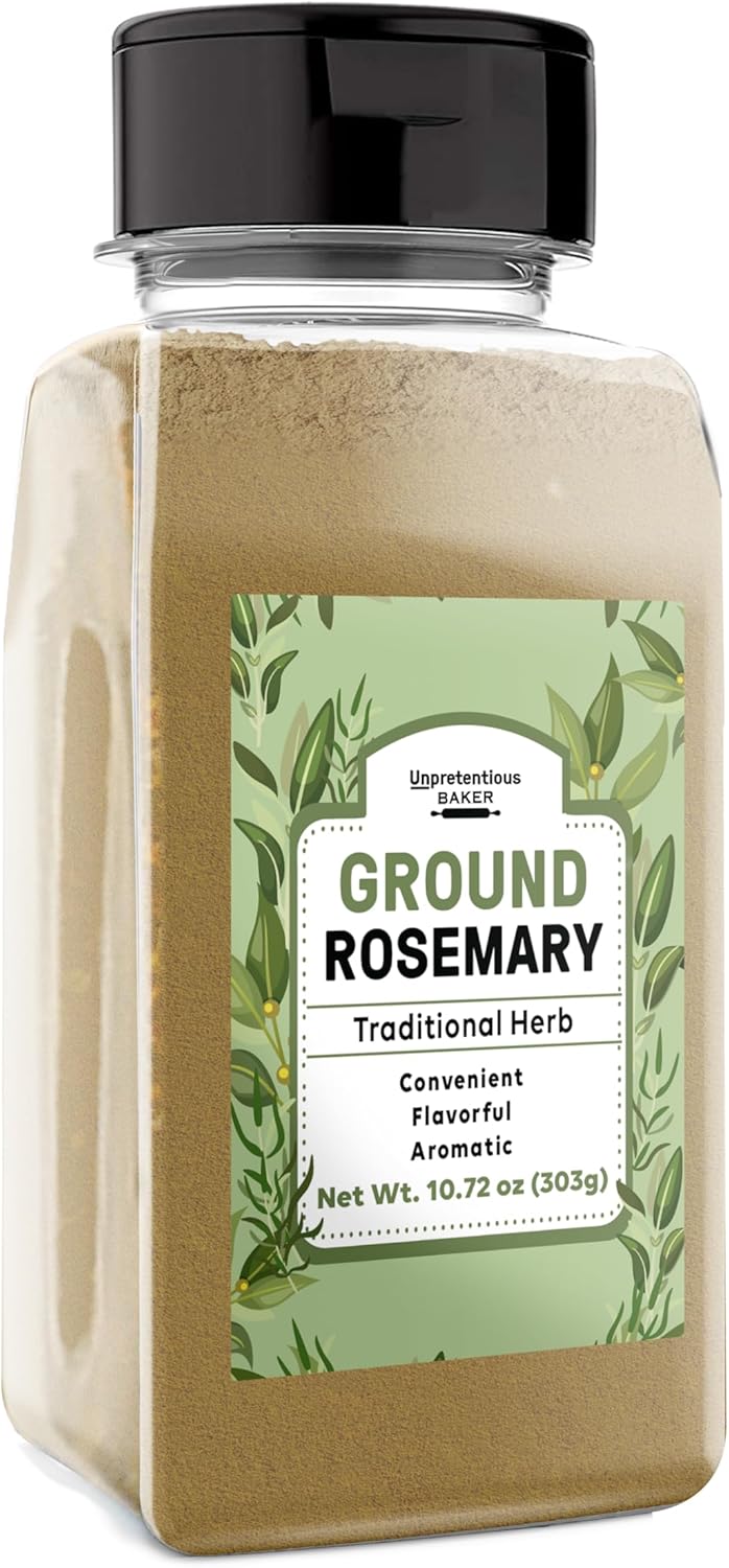 Unpretentious Ground Rosemary, 10.72 Ounce, Cooking Herb, Aromatic Flavor, Convenient Shaker Jar