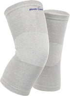 Wonder Care 2-Pack Bamboo Knee Compression Sleeve for Men and Women, Compression Knee Sleeve for Running, Volleyball, Gym Weightlifting Made from Bamboo Yarn, Perfect Knee Brace for Knee Pain and Enhanced Comfort - 1 Pair