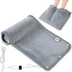 Heating Pad Extra Large & Foot Warmer 2 in 1, XXL Heating Pad 21x33“ for Back Belly Lower Back Warm Up, Sewn in Zippers More Functional, Electric Heat Pad 4-Hour Auto Off/6 Heat/6 Timer/Washable