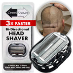 Premium Omnishaver Bi-Directional Shavers for Men & Women | 3x Faster Than Disposable Razors | Smooth, and Safe | Self-Cleaning, Self-Sharpening Razor Blades for Shaving Head, Legs, Arms, Body (Black)