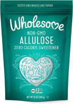 Wholesome Sweeteners 12-Ounce Allulose Sweetener, Zero Calorie Sugar Substitute, Keto Friendly, Non GMO, Non-Erythritol, Gluten Free & Vegan Sweetener, 1 Pack
