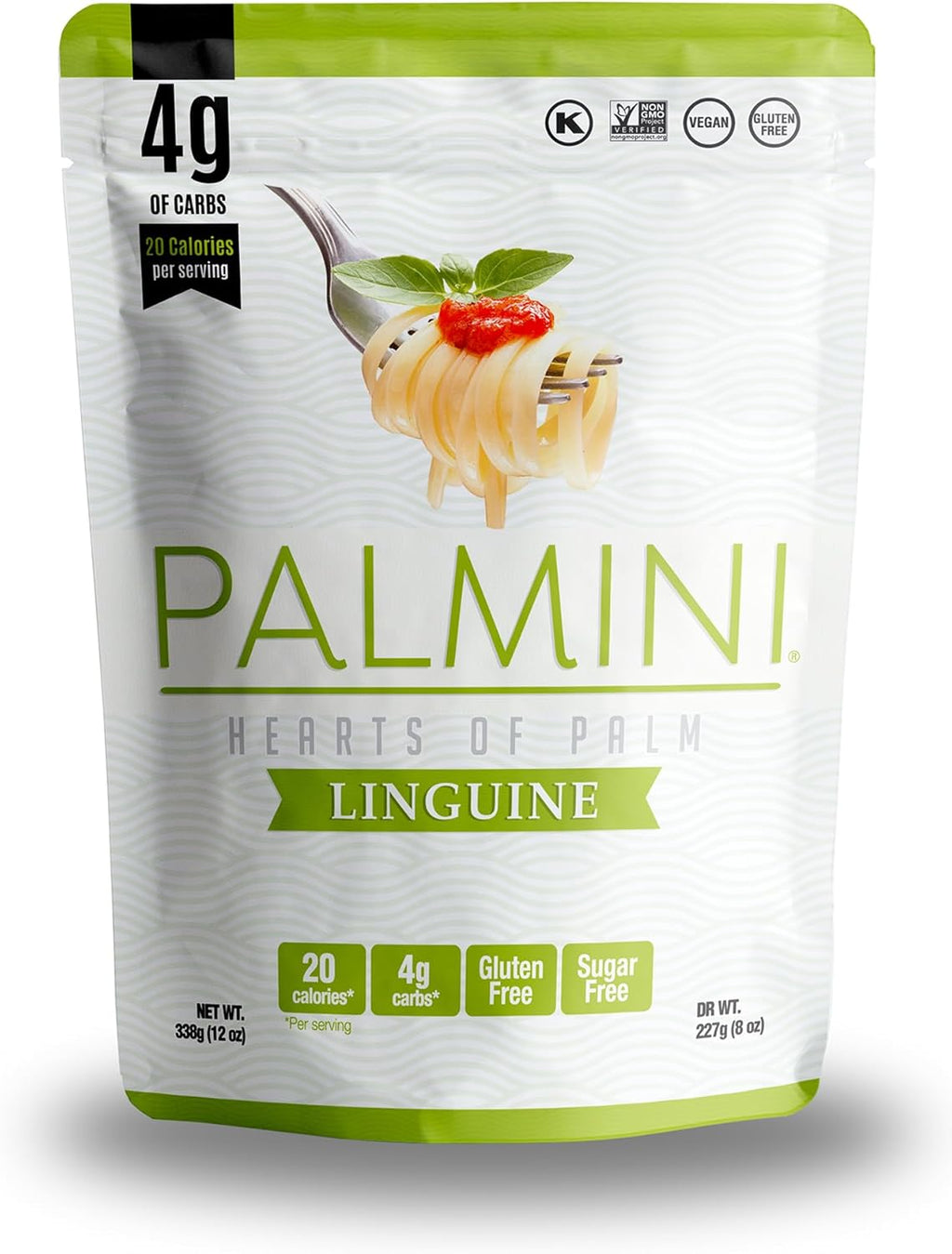 Palmini Linguine Pasta | Low-Carb Pasta, Low-Calorie Hearts of Palm Pasta | Keto, Gluten Free, Vegan, Non-GMO, Plant Based, Healthy Noodles | Seen on Shark Tank |(12 Ounce - Pack of 1)