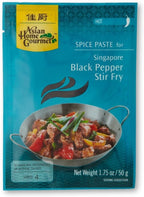 ASIAN HOME GOURMET Hot Spice Paste for Singapore Black Pepper Stir Fry 1.75 Ounce (Pack of 6)