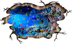 3D Under The Sea Fish Floor Wall Decals, FODIENS Ocean Sea Life Wall Stickers, Removable Peel and Stick Waterproof DIY Wall Art Decal for Kids Room Nursery Bathroom Living Room Playroom