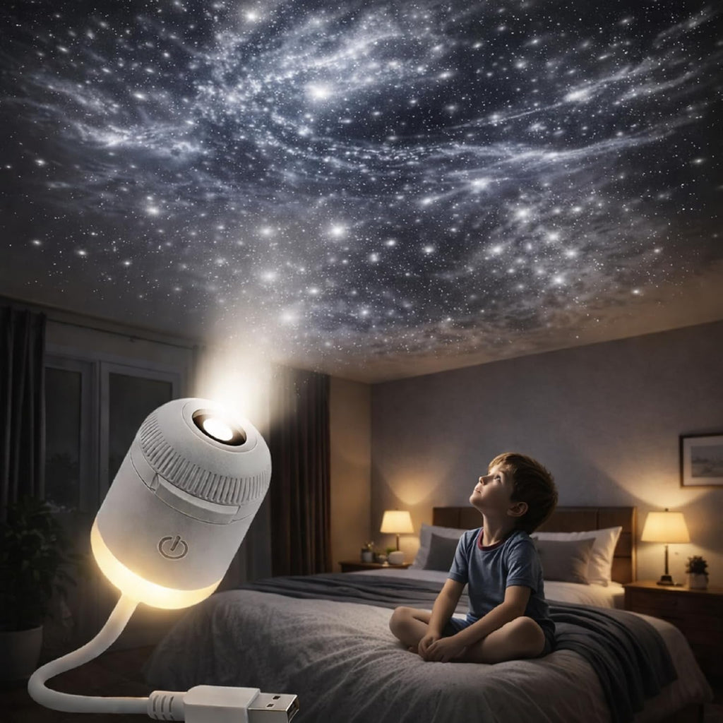 Galaxy Projector,2-in-1 Starry Sky Projector & Night Light,Adjustable LED Space Galaxy Lamp,Milky Way Mood Lighting,Delivers a Wide-Coverage Galaxy Projection for an Immersive Starry Effect (3Pcs)