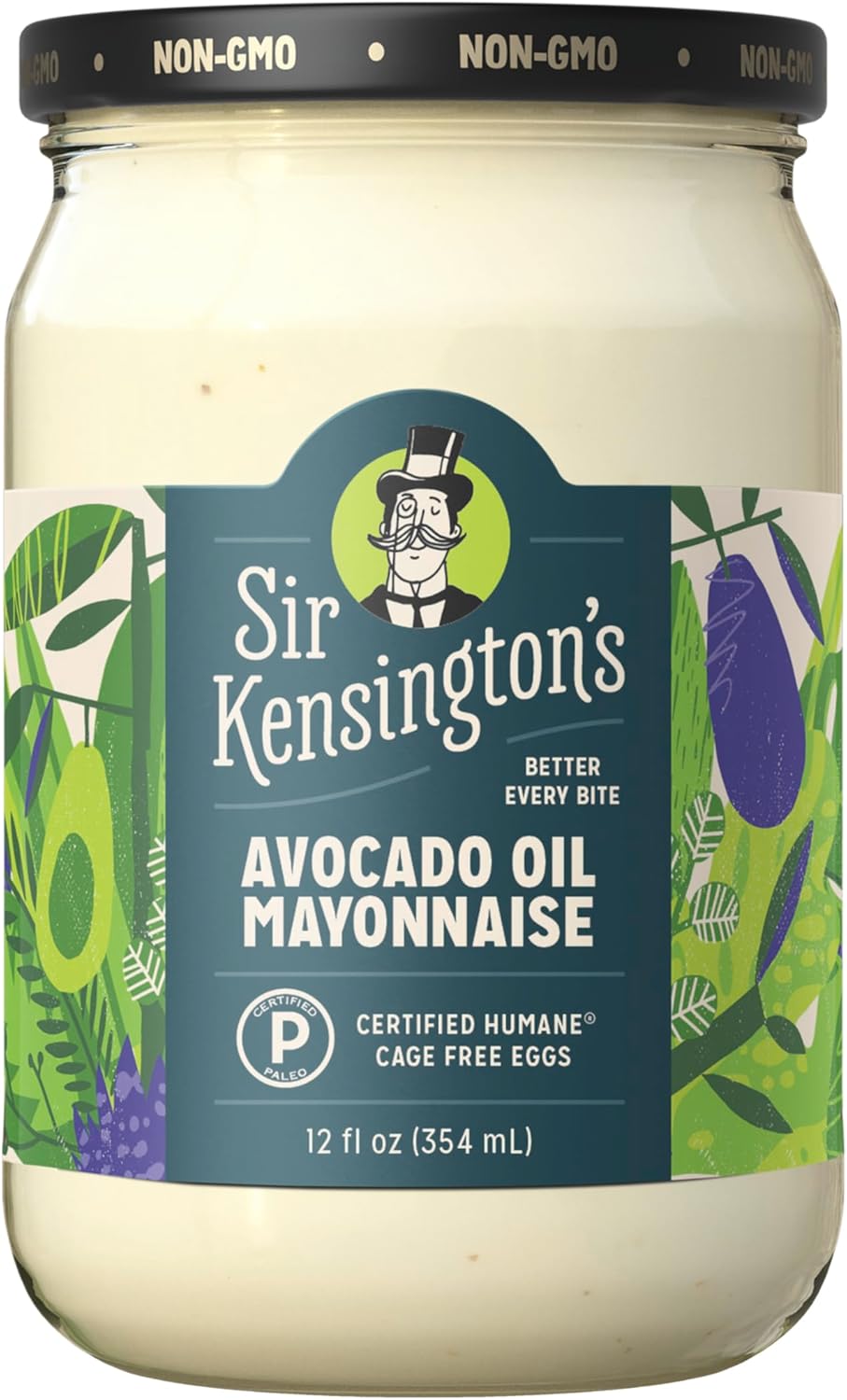 Sir Kensington's Mayonnaise Avocado Oil Mayo Keto Diet & Paleo Diet Certified Gluten Free & Non-GMO Project Verified Condiment 12 oz