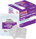 LA MIERE Gauze Swabs, 2"x2" -100P, 12-Ply, Sterile 100% Cotton Gauze Pads, All-Purpose Dental and Surgical Sponges for Wound Carel