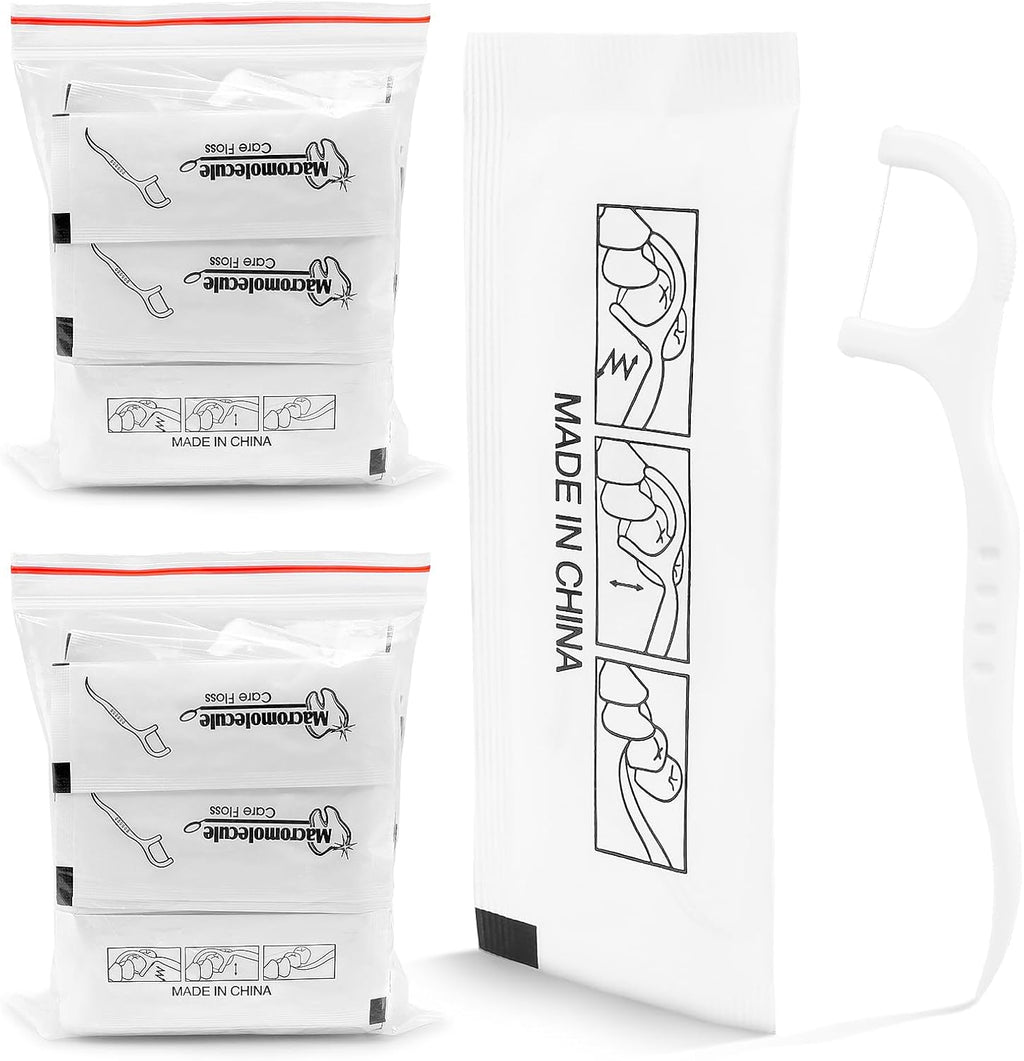 HOFASON 500 Count Individually Wrapped Floss Picks Dental Floss Sticks Bulk, Travel Flossers Oral Care Teeth Clean for Hotel Restaurant Office, Wedding Basket Supplies and Guest Bathroom Essentials