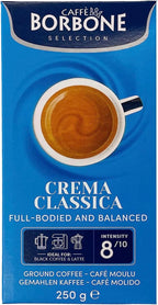 CAFFÈ BORBONE Ground Coffee - 8.8 oz Freshly Roasted Miscela Nobile (Blu) Blend for Espresso Machines Intensity 8.5/10, Strong and Sweet Made in Italy